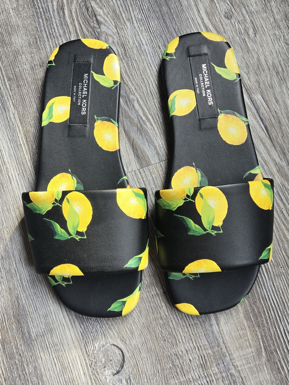 Michael Kors Collection Lemon-Print Delphine Sandal
